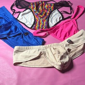 Men's Briefs & Bikini Pack - Pink, Blue, Rainbow, Cream